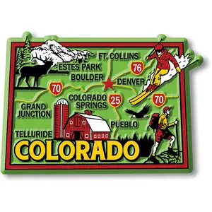 Colorado Colorful State Magnet by Classic Magnets, 3.2" 2.3"