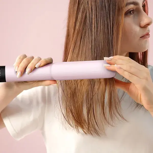 Air Hair Straightener 2-in-1 Wet-to-Dry BlowDryer & Straightener with LCD Display Adjustable Temperature Fast-Heating High-Speed Airflow 200 Million Negative Ions for 1A-3C Hair 12-32in Ideal Mother's Day Gift