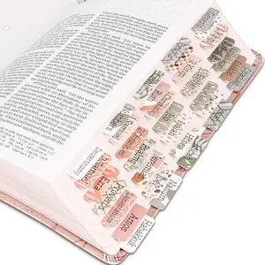 Boho Bible Tabs for Women and Girls, Laminated Bible Tabs for Study Bible, Catholic Index Tabs for Old and New Testament, Bible Accessories