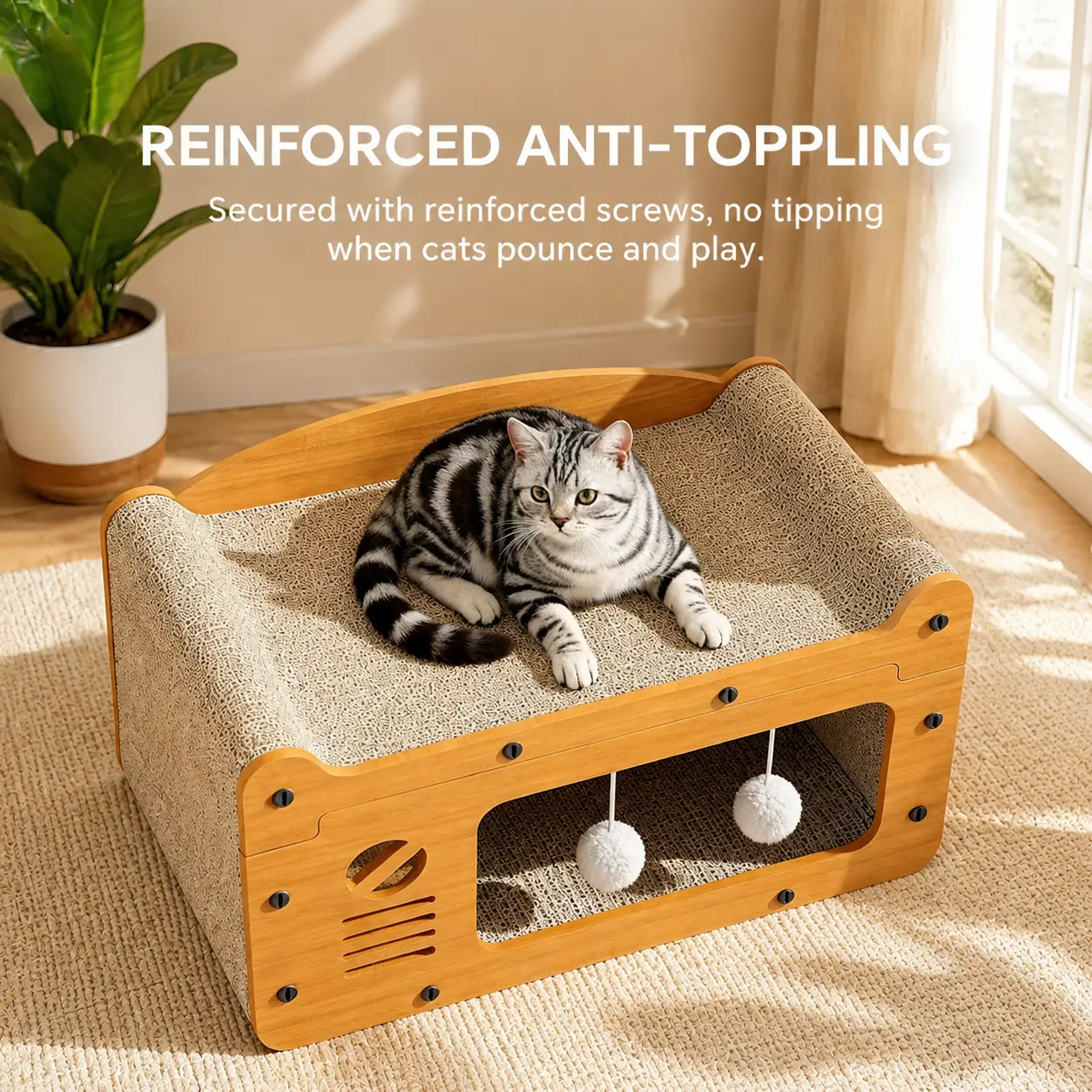 Compact Cat House for Small Apartments - Space-Saving Pet Furniture for Cats