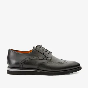 The Molise Black Wingtip Semi Brogue Derby Men  Shoe  Final Sale!