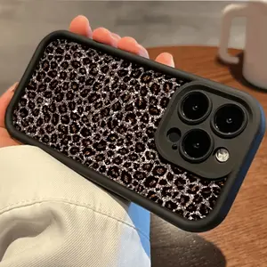 Metallic Leopard Texture Phone Case for iPhone 17 AIR 17 PRO 16 PRO 15  PRO MAX  14 PLUS 13 PRO 12 11 PRO XS MAX X XR Samsung Galaxy S26 Plus S25 Ultra S24 S23 S22 Plus Shockproof Protective Cover Full Protection Anti-Drop