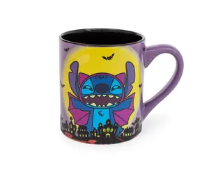 Disney Lilo & Stitch Vampire Ceramic Glitter Mug | Holds 14 Ounces