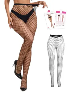 OHYEAH Women's High-Waisted Solid Fishnet Tights, High-Stretch Breathable Pantyhose, Casual Mid-Waist Fit, for Daily Wear & Sexy Costume (Womenswear Underwear)