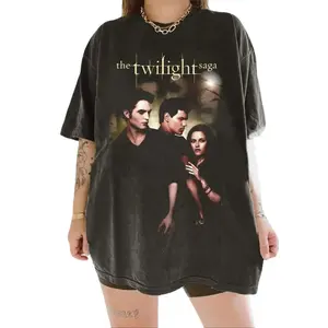 Retro Twilight Movie Graphic T-Shirt, Gift For Book Lover Halloween Gift Apparel Cotton Casual Tee, Gift For Women, Gift For Man