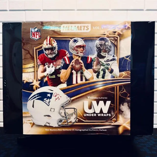 Officially Licensed PYT Fanatics Under Wraps NFL Full-Size Authentic Football Helmet Collectible Bundle - Ravens, Vikings, Commanders Focus - Includes 2 Football Trading Cards (Authentic/Flex Mix Sports Memorabilia Break Item)