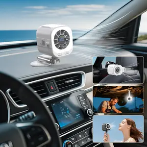 2026 Car Magnetic Fan Pro: 8000mAh Battery, USB PD Rechargeable, 360° Rotatable & Adjustable for Long-Lasting Cooling, High Wind Power with LED Light, Ideal for Car, Kitchen, Bathroom & Bedroom Air Circulation