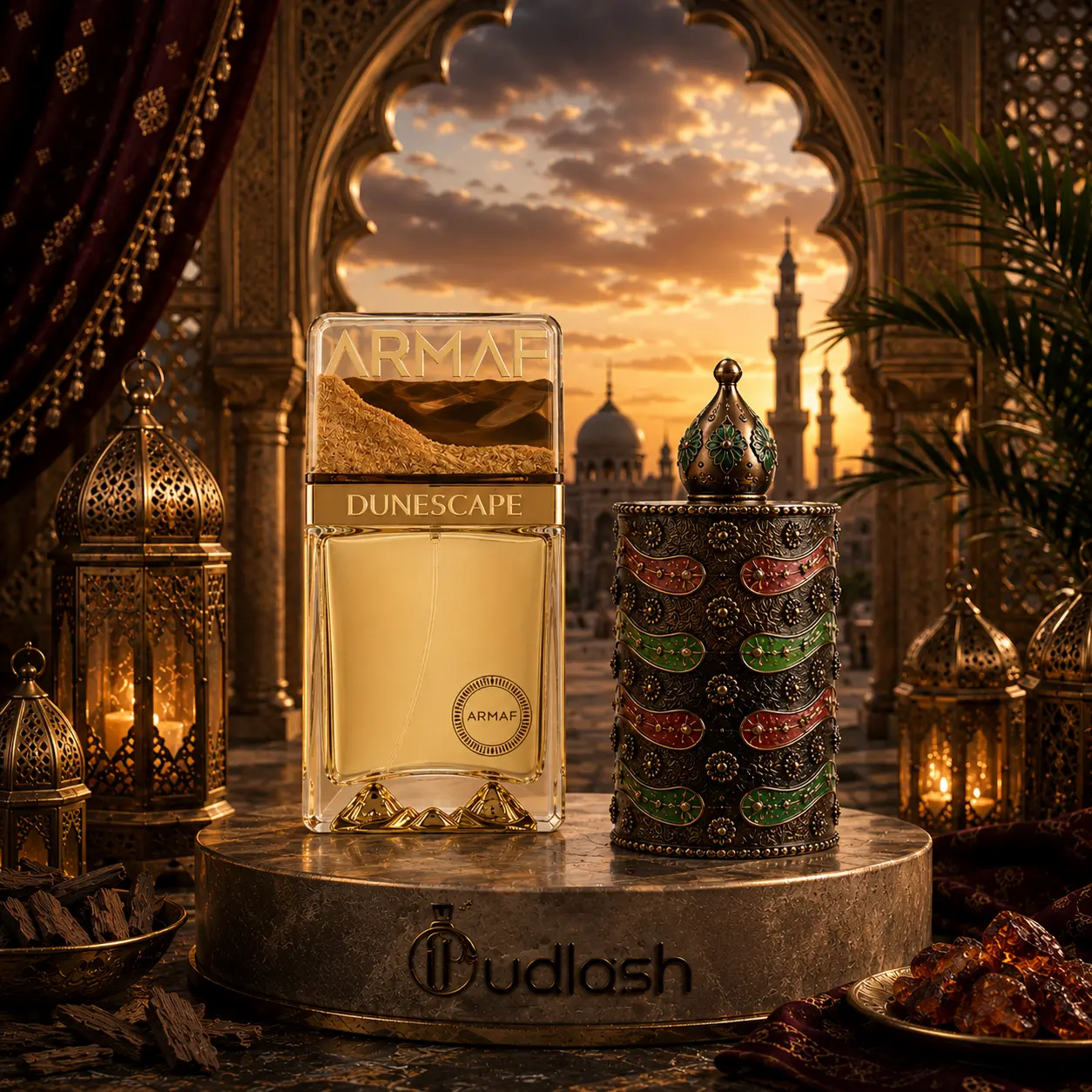 LIMITED TIME until 09/30! GIFT W/ PURCHASE! | Oudlash Bundle | Armaf Dunescape + Amwaj Al Anbar | Eau De Parfum + Concentrated Oil | 20 ML - 100 ML | Men's Fragrance | Citrus - Spicy & Fresh Notes