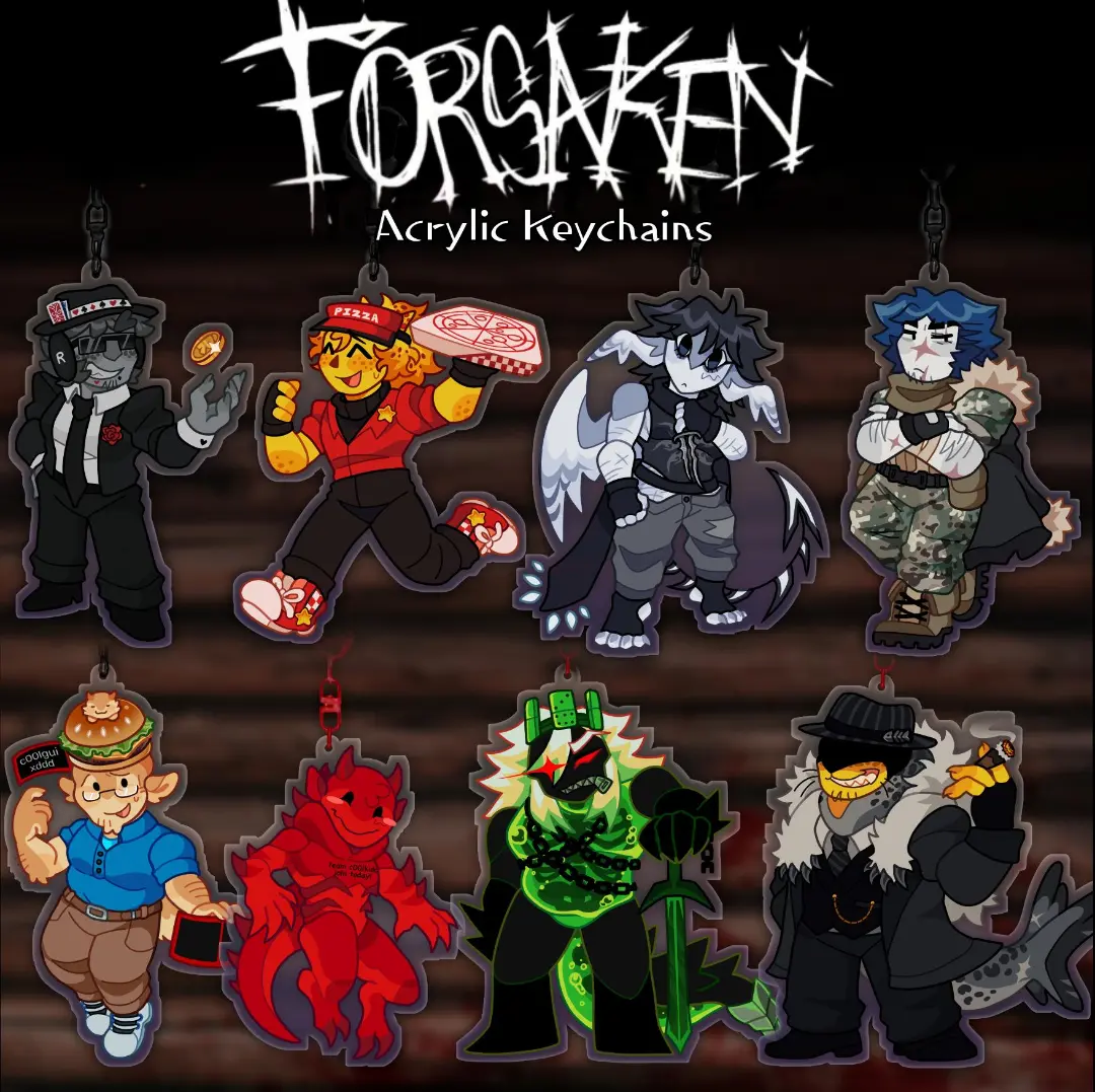 FORSAKEN Acrylic Keychain - Chance, Elliot, Two Time, Guest 1337