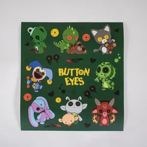 Button-Eyes Sticker Sheet (7x7.5 inches)