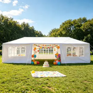 Outside Canopy Tent 10X20/30 FT, Outdoor Event Gazebo with Removable Sidewalls, Waterproof Party/Wedding Gazebo Shelter