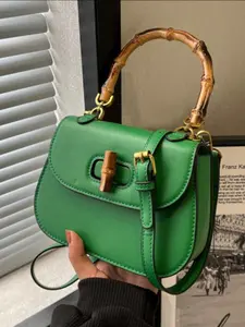 Vintage Saddle Bag 2026 New Fashion Versatile Shoulder Bag Bamboo Knot Handbag Crossbody Bag, Stylish and Durable Accessory
