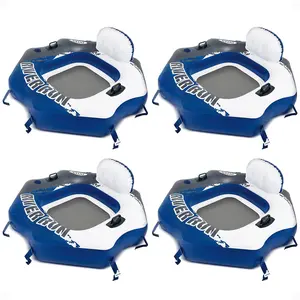 Intex River Run Connect Vinyl Lounge Inflatable Floating Water Tubes (2/3/4/5/6 Pack) Swimming Pool