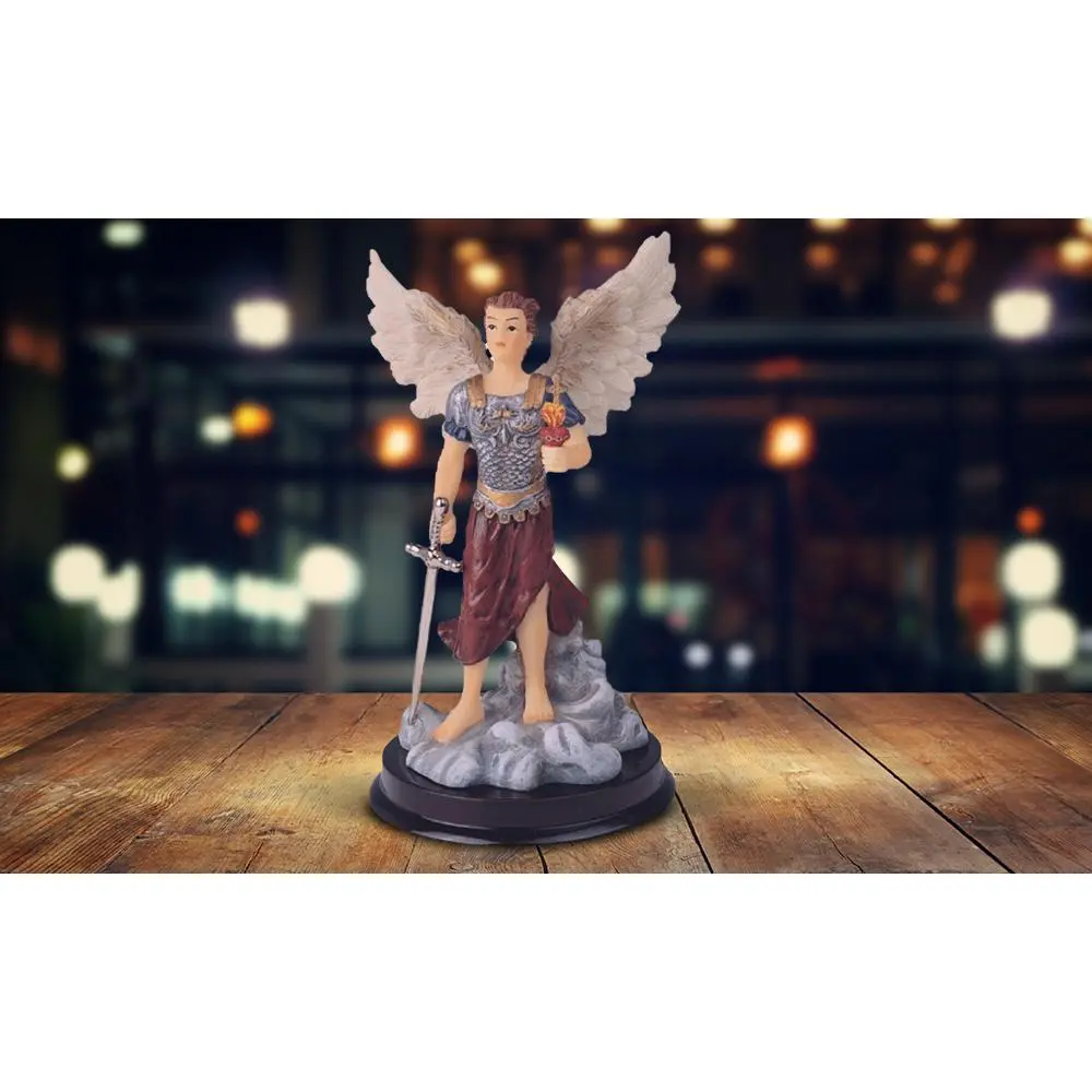 6"H Archangel Jehudiel Statue Saint Jegudiel The Angel of Work Holy Figurine Religious Decoration