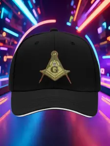 Freemason Square and Compasses Symbol Outdoor Hats for Men and Women, Fishing Sun Hats, Trucker Hats, Holiday Party Gifts