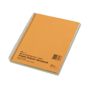 National Brand  Subject Wirebound Notebook- Narrow/Margin Rule- 8 x 10- Green- 80 Sheets