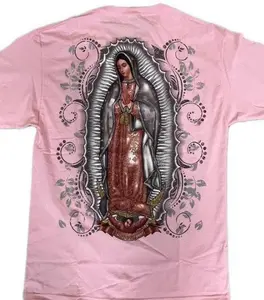 Silver Glitter Pink Virgencita T shirt, Virgin Mary t shirt, Guadalupe Shirt, Catholic Outfits Short Sleeve Crew Neck T-Shirt" list trên tiktok