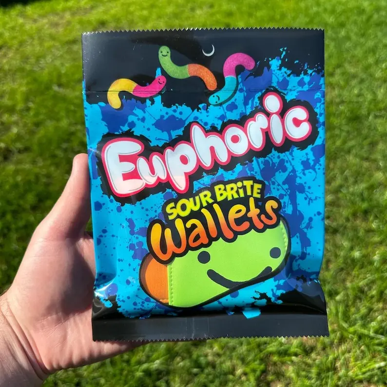 Gummy Worm Wallet: Handmade Vegan Leather Novelty Wallet