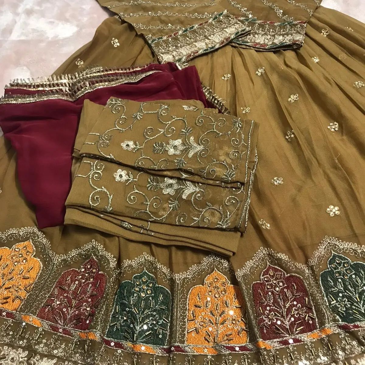Pakistani chiffon dress Casual Fabric