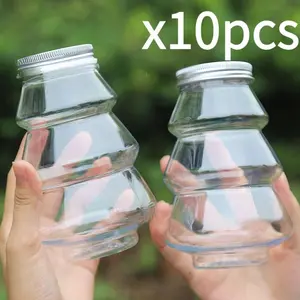 Christmas Tree Shape Plastic Storage Jars, Set of 10, Sealed Containers for Candy Cookies Chocolate, DIY Gift Packaging, Non-Food Contact