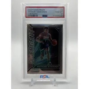 2020-21 Panini Prizm Anthony Edwards Emergent Rookie PSA 10 Gem Mint