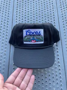 Original Banquet Landscape Embroider on Black Rope Hat with Snapback