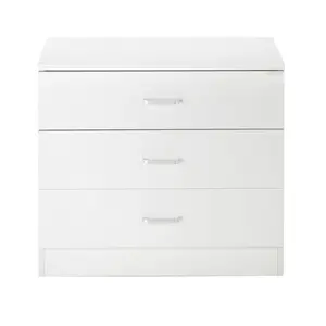 Karlhome Dresser with 3 Drawers, Modern Wooden Nightstand Storage Chest, Organizer Unit for Bedroom, Hallway, Entryway, Closets, Wood Top, Easy Pull Handle (3-Drawer)