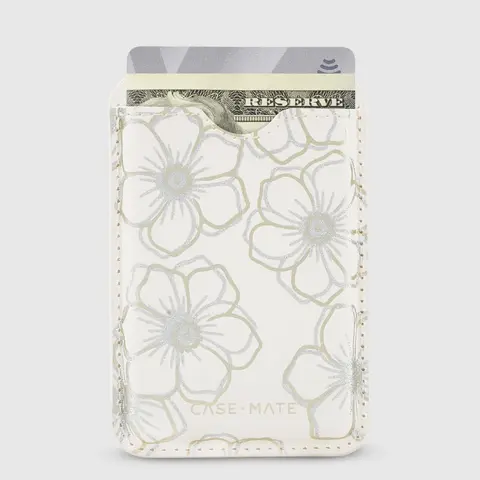 Case-Mate Floral Gems MagSafe Wallet, Premium Phone Accessories for MagSafe-Enabled Smartphones