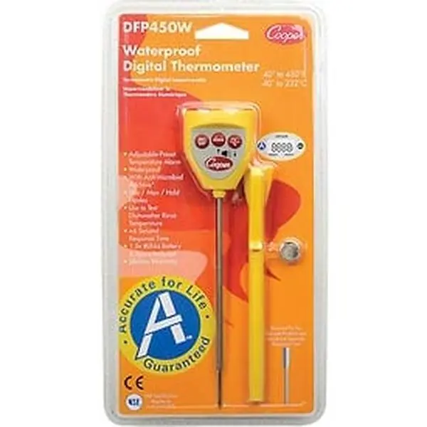 Cooper-Atkins DFP450W-0-8 Digital Waterproof Thermometer with Temperature Display, Indoor-Outdoor Thermometer for Temperature Measuring Tasks, Temperature Display Indoor-Outdoor Thermometers