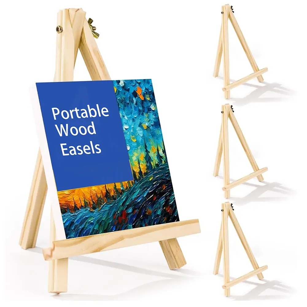 1/2/4pcs 9.4 Inch Wood Easels, Easel Stand for Painting Canvases, Art ...