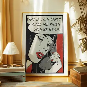 Arctic Monkeys Pop Art Poster: Vintage Comic Style Print