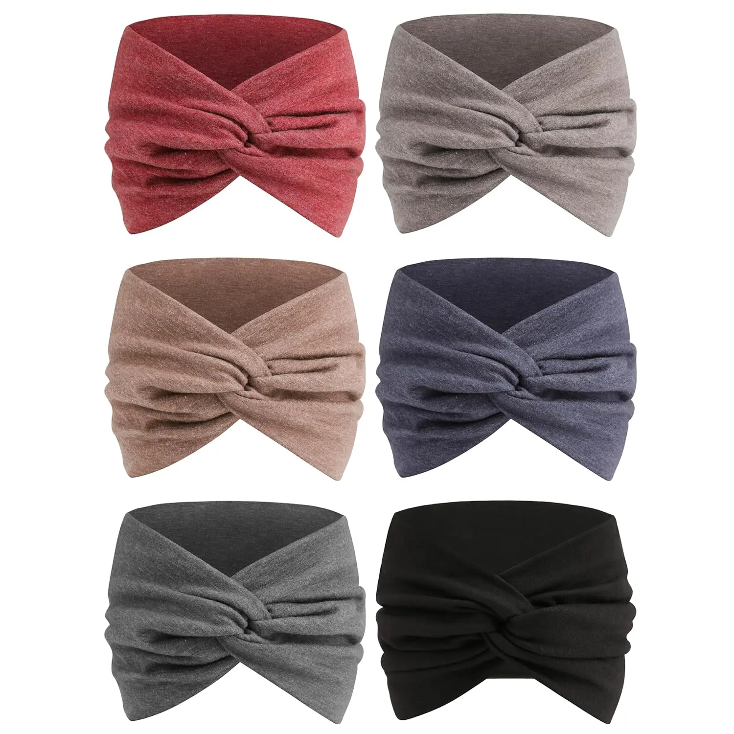 6Pcs Extra Wide Headbands for Women Non-Slip, 7'' Large Twist Knotted Stretchy Wraps Head Bands Hair Accessories - Home Improvement.