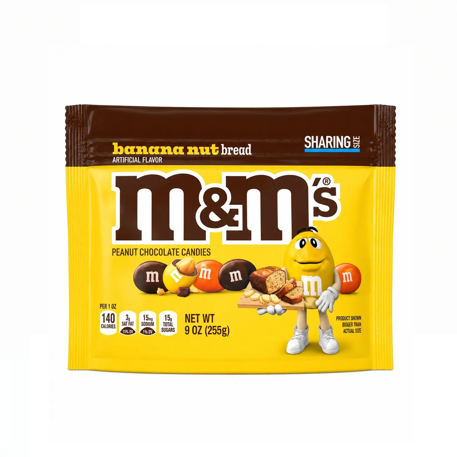 [NEW Limited-Time] M&M's Banana Nut Bread Peanut Chocolate Candies 9 oz (255g)