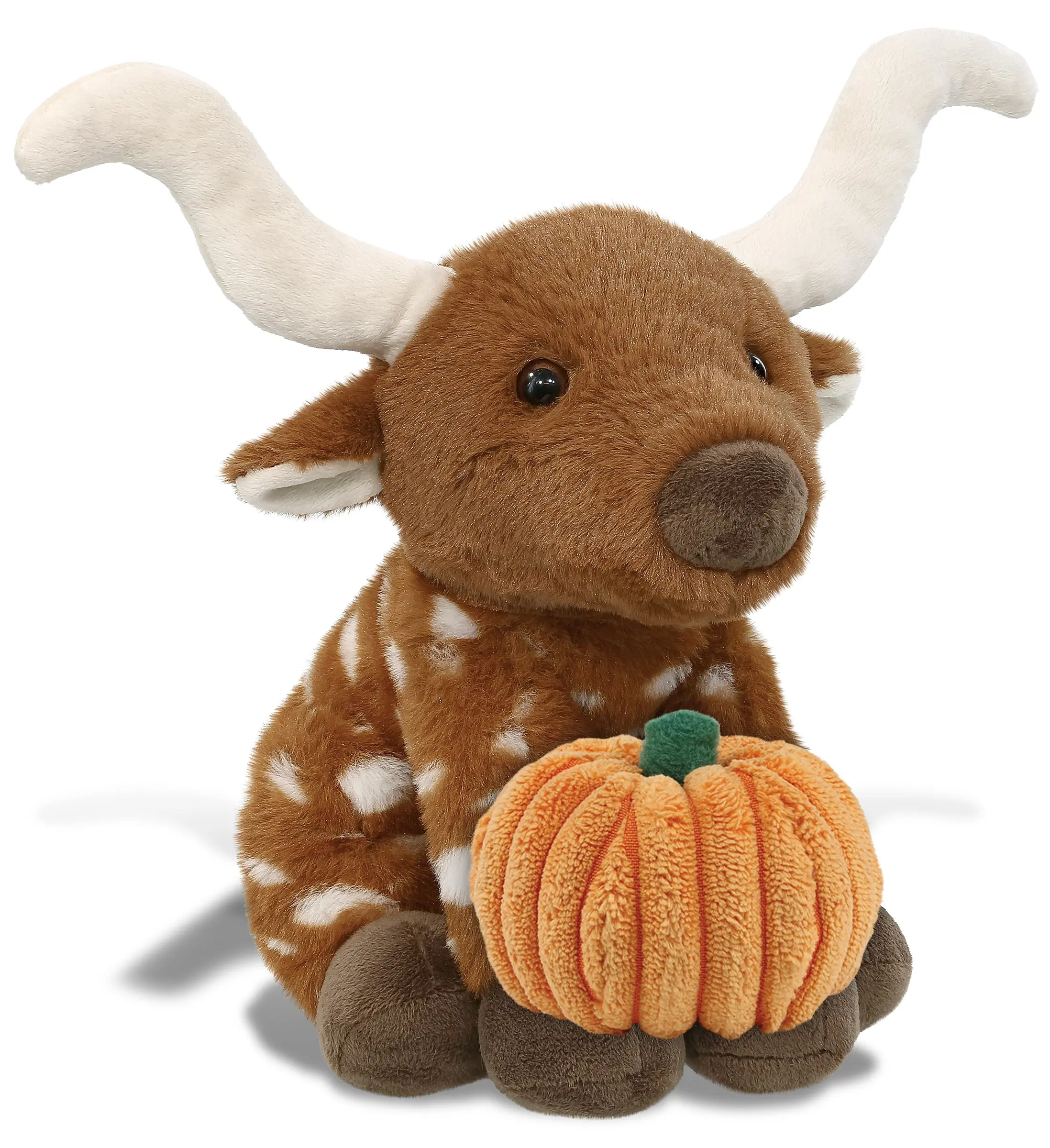 PLUSH PUMPKIN - SUPER SOFT PLUSH - FLOPPY LONGHORN 10"