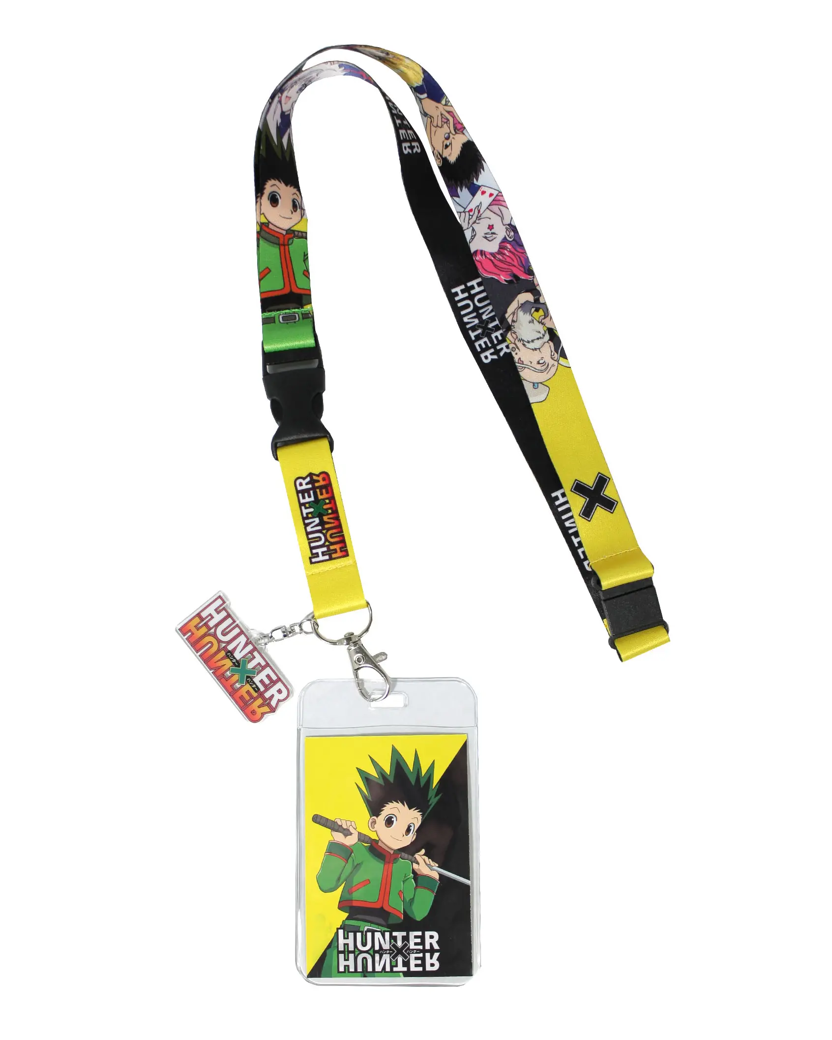 Hunter X Hunter Merch Breakaway ID Card Lanyard, ID Badge Holder with Keychain & 2" Acrylic Charm