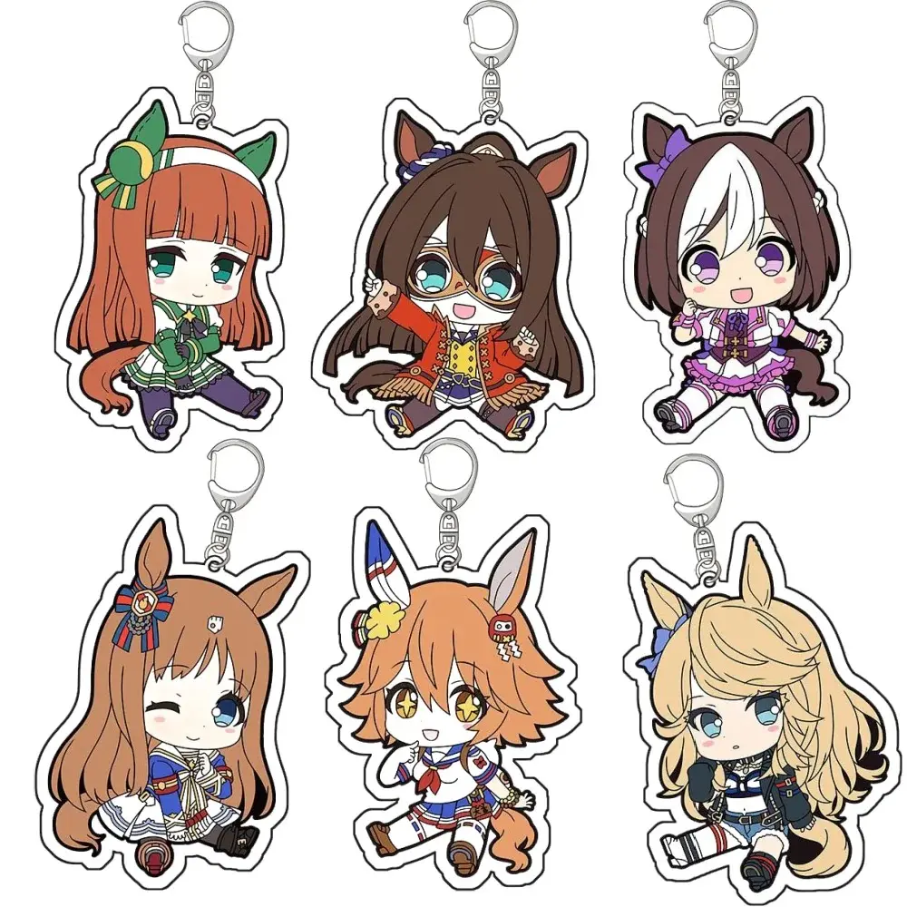 Hot Anime Umamusume Pretty Derby Acrylic Keychain - Uma Musume Grass Wonder Mejiro Bright Tokai Teio Mayano Series, Umamusume Acrylic Charms Kawaii, Cute Keyring Accessory, Fun Charm For Backpack Or Purse | High Quality and Customer Favorite Items
