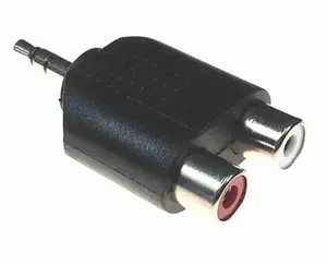 AMERICAN RECORDER Dual RCA (female) to 3.5mm TRS (male) Audio Adapter