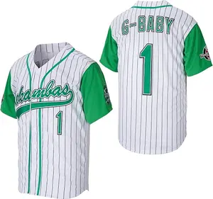Men's #1 G-Baby Jarius Evans Hardball Movie Baseball Jersey Men's #1 G-Baby Jarius Evans Hardball Movie Baseball Jersey