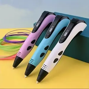 3D Printing Pen with Display, 3 Counts 3D Pen with 3 Counts PLA Filament, Easy To Use Educational STEM Toy for Boys & Girls