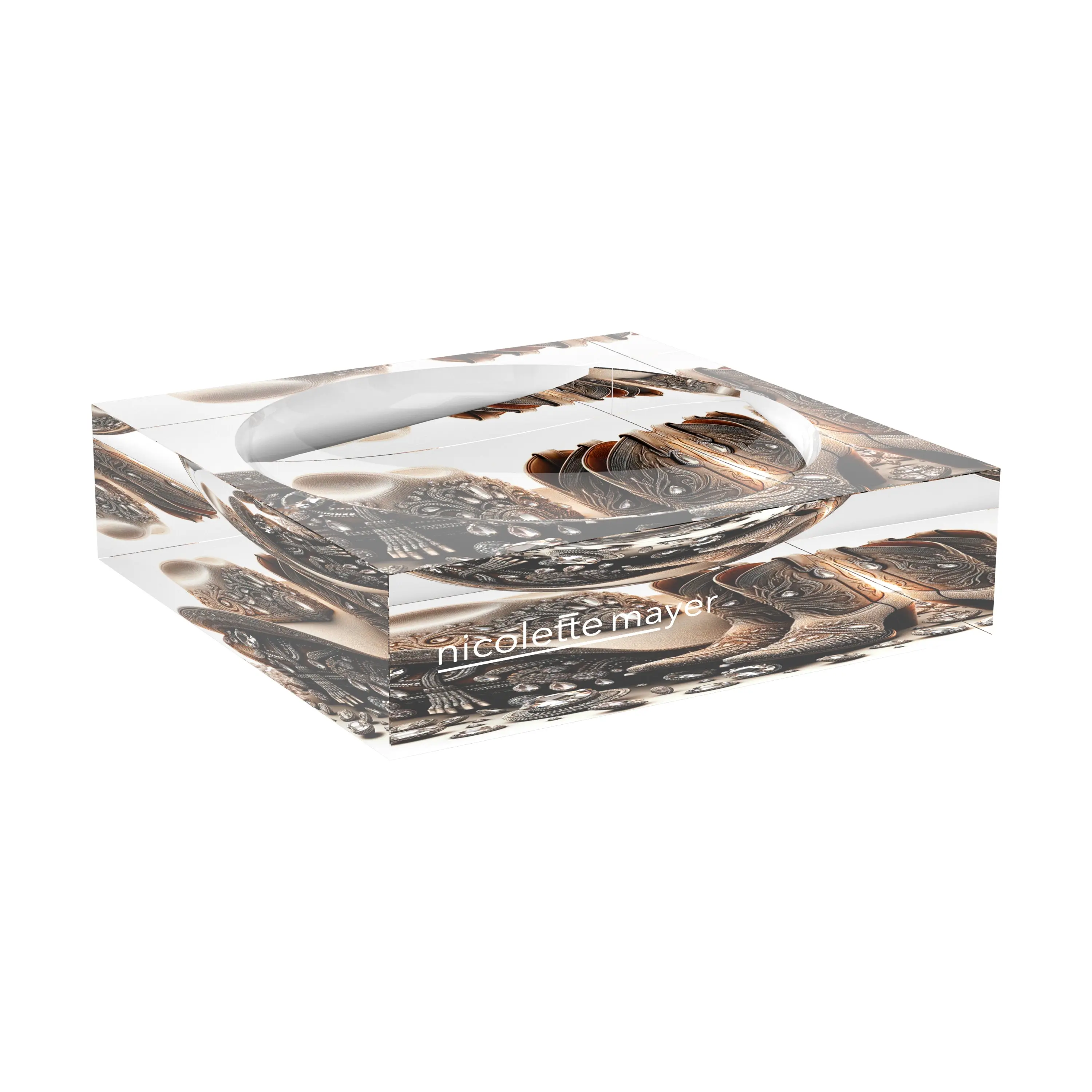 Bling Cowgirl Acrylic Candy Catchall Dish