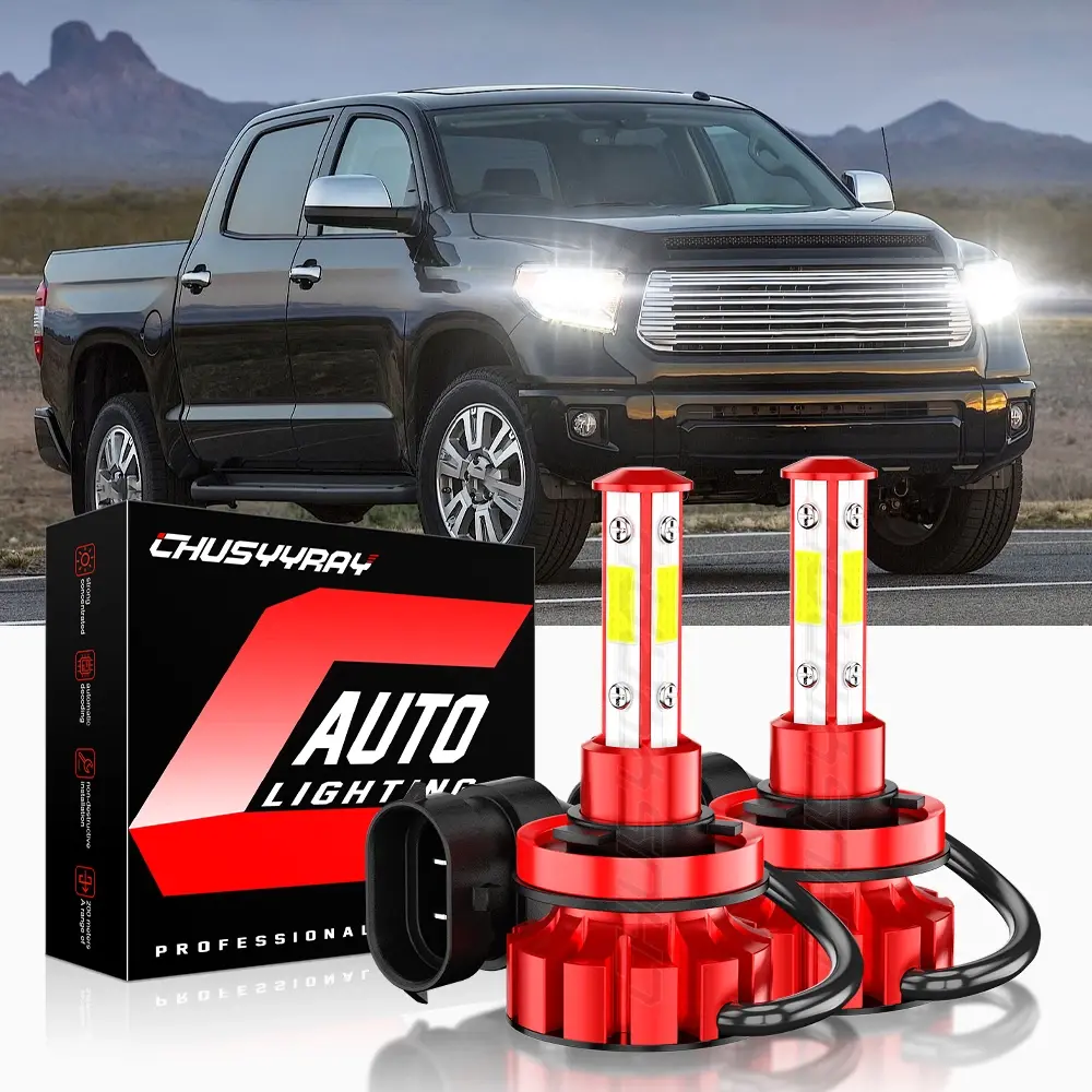 H11 For Toyota Tundra Crew Cab Pickup 4-Door 2007-2013 LED Headlight Low Bulbs