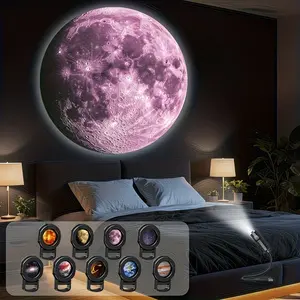 Galaxy Star Projection Lamp Set, 360 Degree Rotating LED Projector, Perfect Gift, Room Decoration, Photo Background, Wall Ceiling Decor