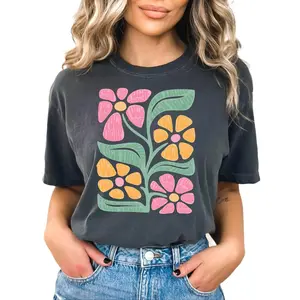 Subtl3 Fvck Trvmp Flower Tee Shirt, @nti Trvmp Fl0ral Tee Shirt Gift for Democrat, Fvck Trvmp Pr0gressive Liber@l Flower Tee
