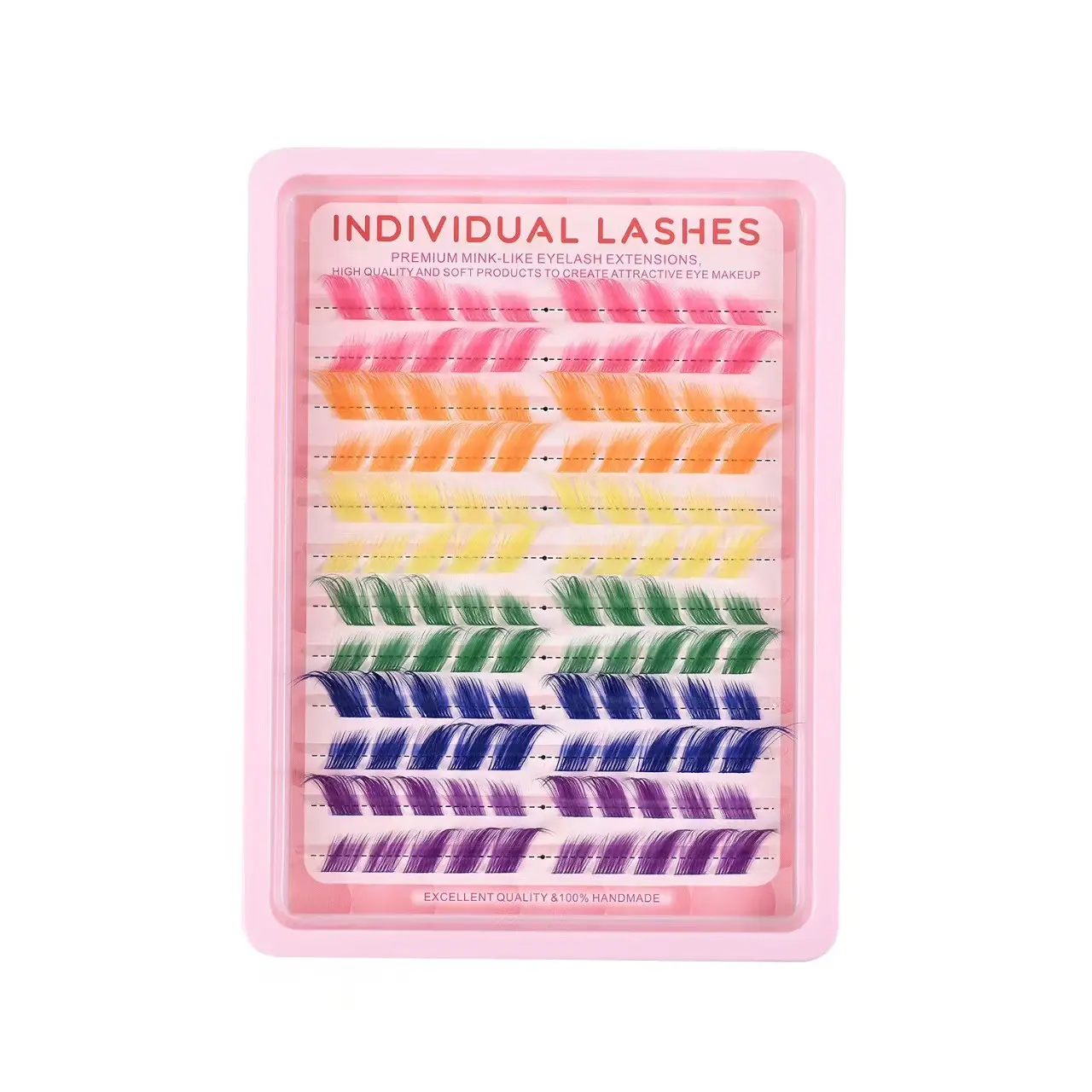 Newest Colors DIY Segment False Eyelashes, Fashion Eyelashes, Fake Lashes, 6 Colors Cluster Eyelashes, Reusable Colorful Fox Style eyelashes, Portable, Easy to Carry, Multiple Uses, Eyelashes Extensions, Beginner Friendly Lashes