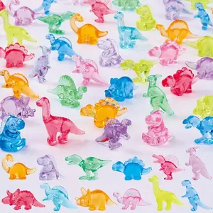 Mini Dinosaur Decoration, 50pcs Cute Collectible Figurines Dinosaur Ornament, DIY Decorative Accessories for Home & Office & Party
