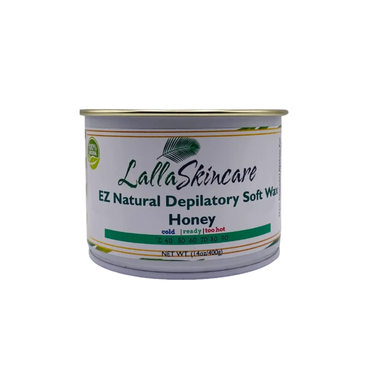 Lallaskincare Natural Soft Wax Hair Removal with Honey 14 oz