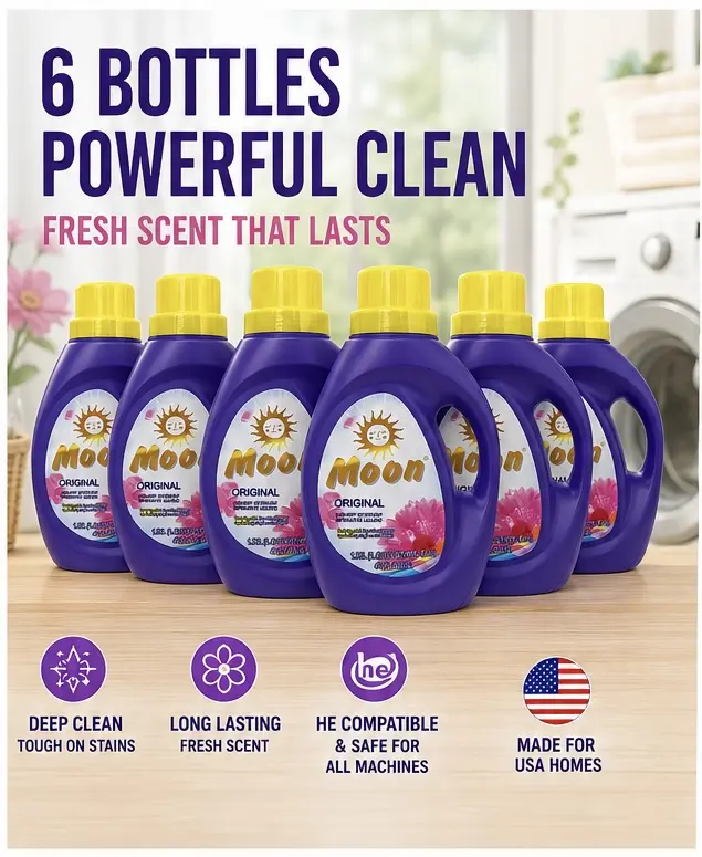 Moon Original Laundry Detergent, Gentle & Effective for Household Washing