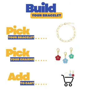 Build Your bracelet: Cherry Blossom Flower Enamel Charms