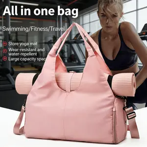 Universal men's and women's yoga sport fitness bag, Sports Waterproof, containing a shoe bag and a dry and wet item storage bag, adjustable yoga mat stand travel bag, large capacity sports bag suitable for both men and women, is an excellent gift choice
