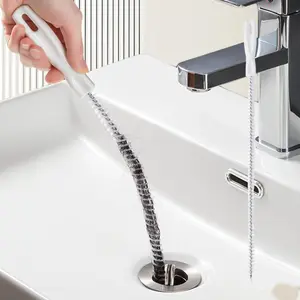 Drain Snake Cleaner Brush Flexible Pipe Clog Remover Tool for Sink Shower Bathtub Reusable Hair and Debris Cleaning Accessory